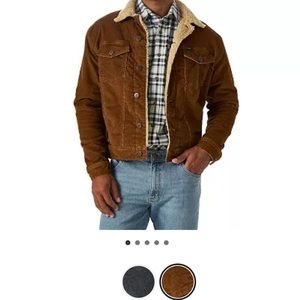 Wrangler Corduroy trucker jacket size small color Monks Robe brand new with tags